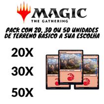 Lote Cartas Magic Terrenos Basico Pantano e Todos os Outros tipos 20, 30, 50 E 100 Unidades - Montanha - 30