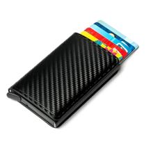 Lote carteira antifurto slim porta cartões compacta moderna preto