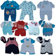 Lote com 10 macacões bebê Menino