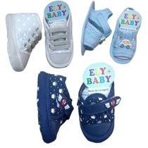 Lote com 3 pares de Sapatinhos tênis botinha menino número 15 Lote com 3 pares de Sapatinhos tênis botinha menino número 15