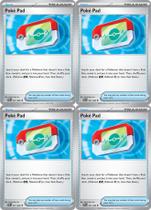 Lote com 4 cartas Pokémon Poké Pad 081/088 em estado quase novo