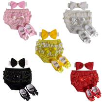 Lote com 5 kits Calcinha Bunda Rica +Faixa+Sapatinho Lote com 5 kits Calcinha Bunda Rica +Faixa+Sapatinho