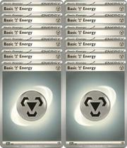Lote de 12 Cartas de Energia Básica Metal Pokémon Scarlet & Violet