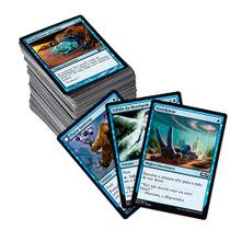 Lote de 50 cartas azuis de uma única cor - Magic
