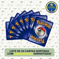 Lote de Cartas de Pokémon: 50 Cartas c/2 Brilhantes