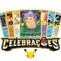 Lote Pokémon Pack Celebrações Cartas Raras Foil de Pokémon em Português