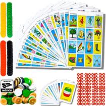 Loteria Mexican Bingo Game Cuitáxi com 100 fichas para 20 jogadores