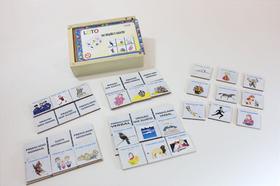 Loto das Orações e Sujeitos - Jogo Educativo com 4 Cartelas e 24 Peças de Madeira Loto das Orações e Sujeitos - Jogo Educativo com 4 Cartelas e 24 Peças de Madeira