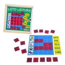 Loto Leitura Brinquedo Educativo Pedagógico Alfabetização Carimbras 3 anos