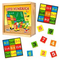 Loto Numérica Material Madeira 50 Peças 1006 Ciabrink