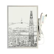 Lotte Tower Dynamic Seoul Skyline LED Neon Night Light Anime Cityscape Decoração De Quarto