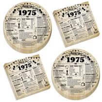 Louça de festa CHUNNIN 50th Birthday Vintage 1975 serve 25