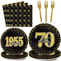 Louça de festa ZOIIWA 96 unidades, 70º tema, aniversário, vintage, 1955