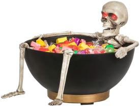 Louça Gemmy Skeleton Candy Bowl 19x30x26 cm animada