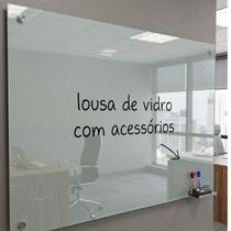 Lousa 120X90 quadro vidro 6mm escolar escrever Leitosa C/ suporte canetão apagador 120cm x 90cm Lousa 120X90 quadro vidro 6mm escolar escrever Leitosa C/ suporte canetão apagador 120cm x 90cm