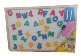 Lousa ABC (3 em 1) lousa branca, Magnética e quadro negro Dupla Face - Grande