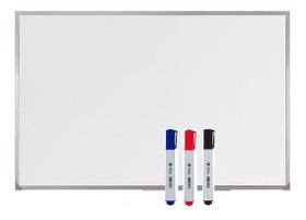 Lousa Branca Pequena Quadro Moldura Aluminio 60x40 + canetas Lousa Branca Pequena Quadro Moldura Aluminio 60x40 + canetas