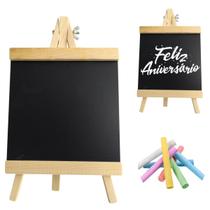 Lousa Cavalete Madeira Porta Recados Restaurante 27x16cm