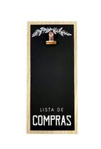 Lousa de Madeira para Lista de Compras Recados Gancho Rose Lousa de Madeira para Lista de Compras Recados Gancho Rose
