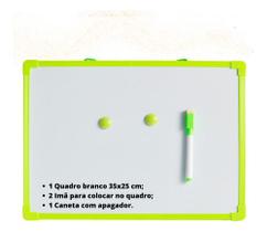 Lousa De Pintar Infantil Educativa Quadro Branco 35x25 - DM Toys