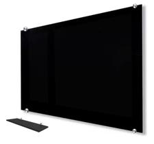 Lousa De Vidro Quadro Preto Grande 120 x 90 Com Porta Apagador Preto