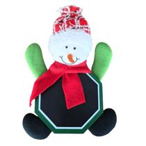 Lousa Enfeite de Natal de Pendurar 23cm Papai Noel Rena Neve Lousa Enfeite de Natal de Pendurar 23cm Papai Noel Rena Neve