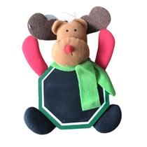 Lousa Enfeite de Natal de Pendurar 23cm Papai Noel Rena Neve Lousa Enfeite de Natal de Pendurar 23cm Papai Noel Rena Neve