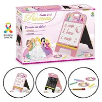 Lousa Infantil 2 em 1 Quadro Desenho com Giz e Marcador Lousa Infantil 2 em 1 Quadro Desenho com Giz e Marcador