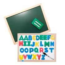 Lousa Infantil ABC Magnetica Dupla Quadro Negro 40x30cm