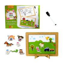 Lousa Infantil e Painel Magnético Fazendinha Brinquedos Educativos Fazenda Bate Bumbo Criança 3 anos Lousa Infantil e Painel Magnético Fazendinha Brinquedos Educativos Fazenda Bate Bumbo Criança 3 anos