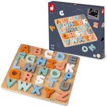 Lousa Infantil Educativa 2em1 Encaixar Alfabeto Em Madeira Com 27 Peças - Janod Lousa Infantil Educativa 2em1 Encaixar Alfabeto Em Madeira Com 27 Peças - Janod