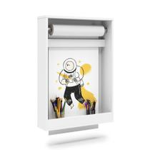 Lousa Infantil Quadro Escolar Painel Com Rolo de Papel 42 cm Aprender Didático Educativo Lousa Infantil Quadro Escolar Painel Com Rolo de Papel 42 cm Aprender Didático Educativo