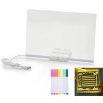Lousa Luminaria LED Caneta Anotaçao Quadro Desenho Recado Escrita Decoraçao Casa Sala Quarto Escritorio Trabalho Lousa Luminaria LED Caneta Anotaçao Quadro Desenho Recado Escrita Decoraçao Casa Sala Quarto Escritorio Trabalho