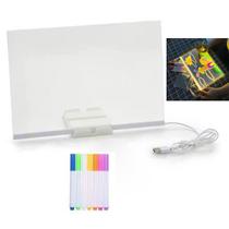 Lousa Luminaria LED Quadro Caneta Desenho Recado Anotaçao Escrita Mesa Sala Quarto Escola Trabalho Decoraçao Enfeite Lousa Luminaria LED Quadro Caneta Desenho Recado Anotaçao Escrita Mesa Sala Quarto Escola Trabalho Decoraçao Enfeite
