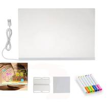 Lousa Luminaria LED Quadro Desenho Caneta Recado Anotaçao Escrita Decoraçao Mesa Quarto Trabalho Quarto Casa Escola Escritorio Lousa Luminaria LED Quadro Desenho Caneta Recado Anotaçao Escrita Decoraçao Mesa Quarto Trabalho Quarto Casa Escola Escritorio