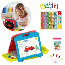 Lousa Mágica 2 em 1 Dupla Face Maleta Brinquedo Criativo Educativo