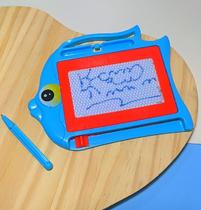 Lousa Mágica Infantil Crianças com Caneta Tela Magnética Escrita Desenho Peixe Brinquedos Lousinha Aprendizagem Colorido