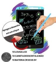 Lousa Mágica Infantil Digital Tablet Escrita Colorida Para Desenho Criança LCD (12", Cores Variadas)