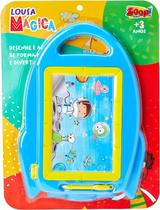 Lousa mágica infantil foguete com caneta e suporte, zoop toys, multi-colored