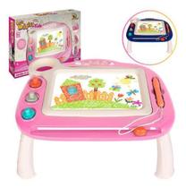 Lousa Mágica Interativa Mesa Infantil Tablet Educativo Rosa