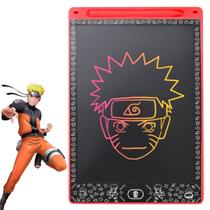 Lousa magica led lcd tablet naruto infantil preto + caneta menino qualidade premium presente criança