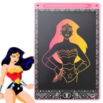 Lousa Mágica rosa mulher maravilha LCD LED tablet + Caneta presente adolescente criança educativa qualidade premium