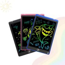 Lousa Mágica Tablet Infantil Colorida Digital Desenho Cor Rosa