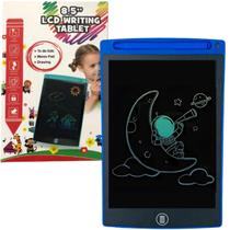 Lousa Mágica Tela Lcd Tablet Infantil De Escrever E Desenhar Azul Escuro Castela