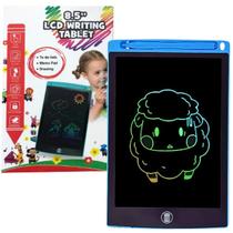 Lousa Mágica Tela Lcd Tablet Infantil Escrever Desenhar Azul Claro Castela