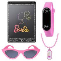 lousa magina tablet barbie LED + oculos + colar qualidade premium criança presente prova dagua rosa