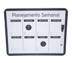 Lousa Magnética De Planejamento Com 2 Imãs Caneta Apagador Preta Lousa Magnética De Planejamento Com 2 Imãs Caneta Apagador Preta