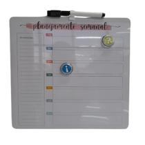 Lousa magnetica de planejamento semanal quadro de tarefas recados anotacoes e aviso lousa completa