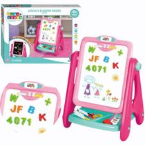 Lousa Magnética e Quadro Negro Play e Learn 2 em 1 BR1767 - Multikids