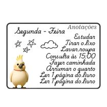 Lousa Magnética Geladeira A4 Pg01 Cacatua Lousa Magnética Geladeira A4 Pg01 Cacatua